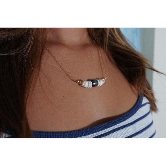 Tahitian Pearl Puka Shell Necklace - Picture 7 of 8